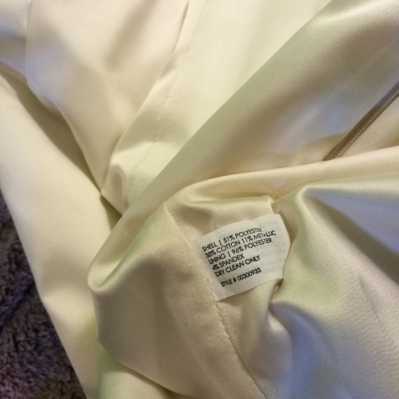 NWOT Club Monaco Beige Metallic Miniskirt Size 00 - Picture 7 of 8